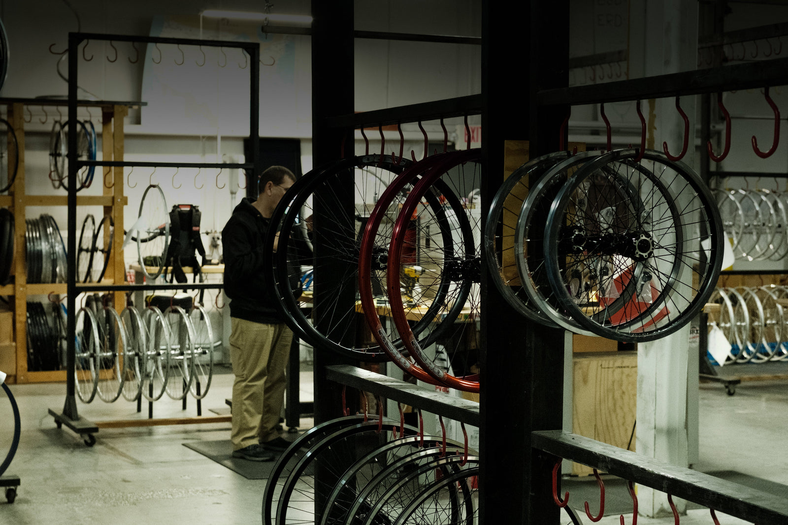 Handbuilt Velocity bicycle wheel