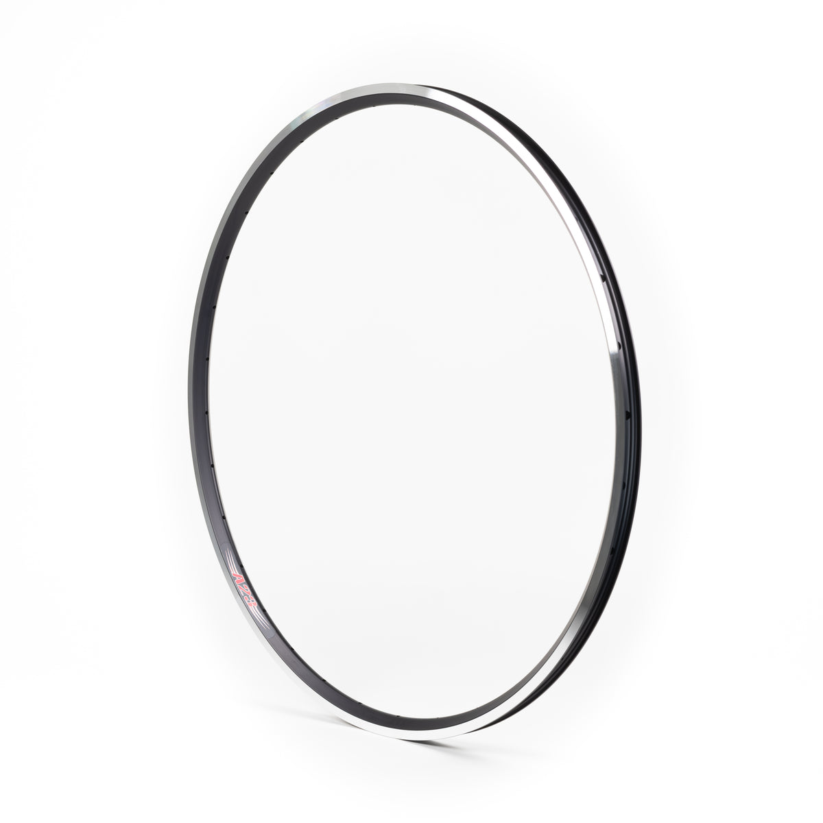 Velocity USA A23 Black Machined Sidewall bicycle rim on a white background