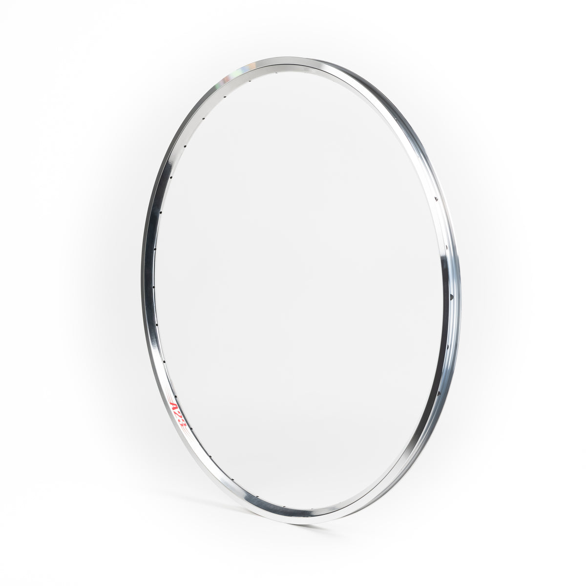 Velocity USA A23 Polished Machined Sidewall bicycle rim on a white background