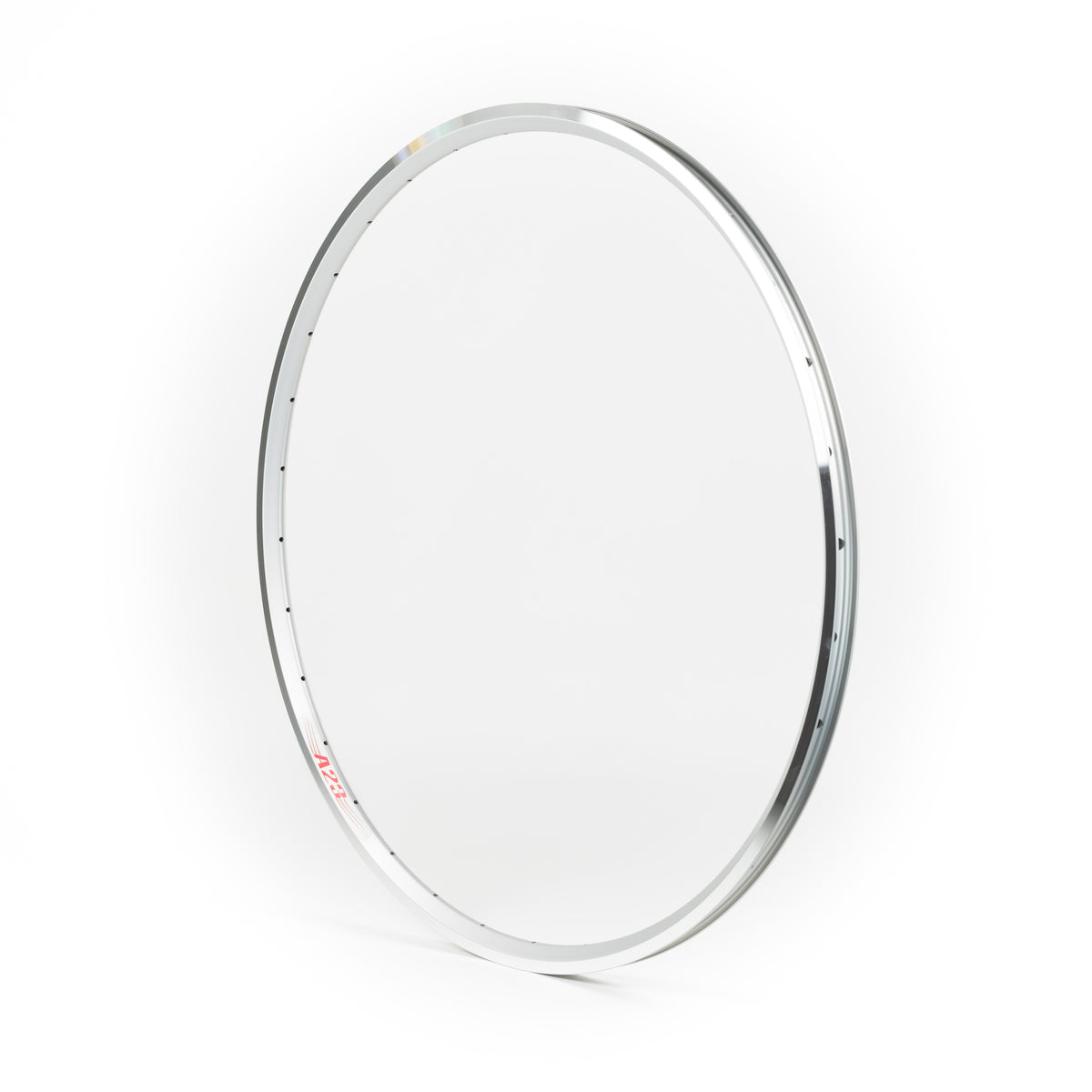 Velocity USA A23 Silver Machined Sidewall bicycle rim on a white background