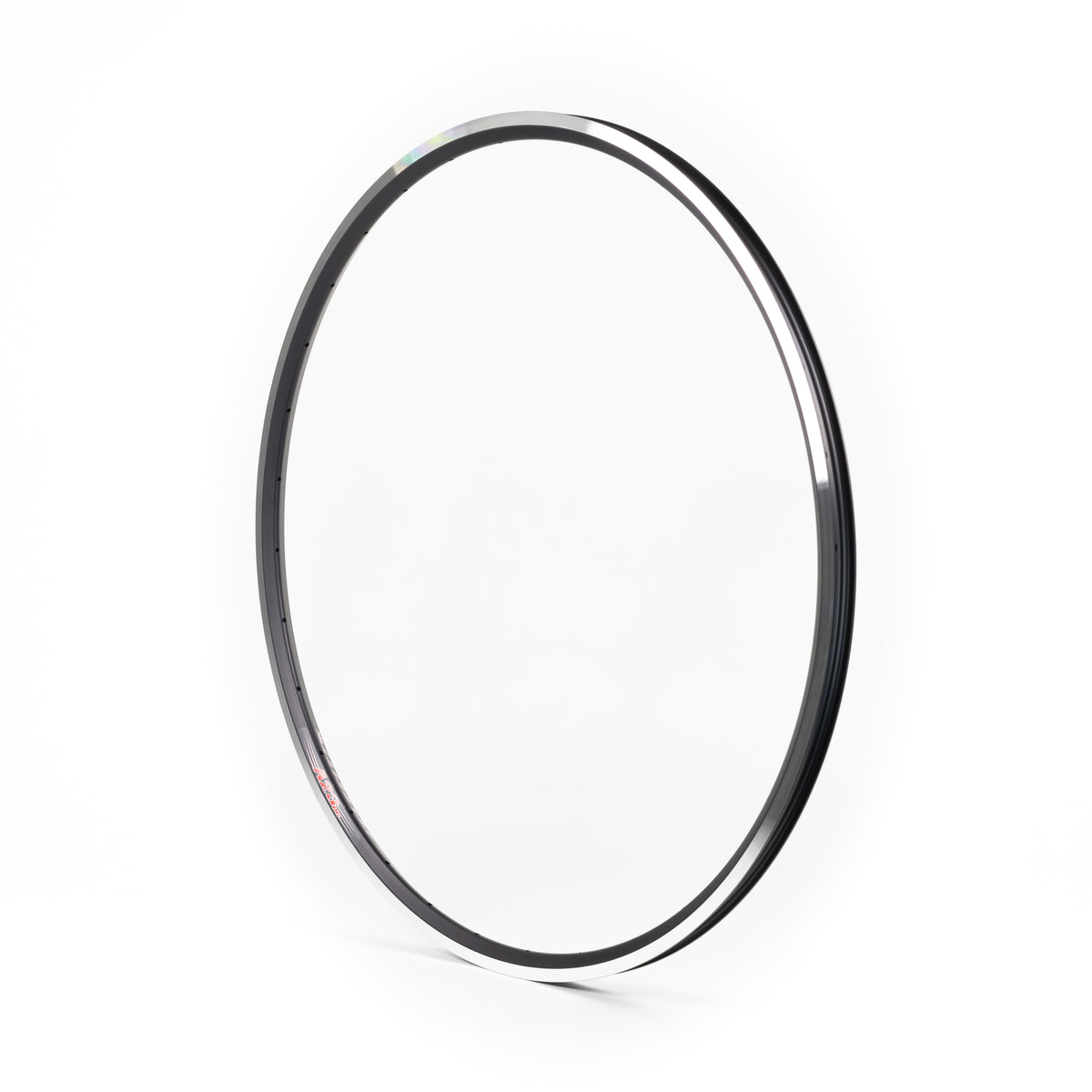 Velocity USA A23 OC Black Machined Sidewall bicycle rim on a white background