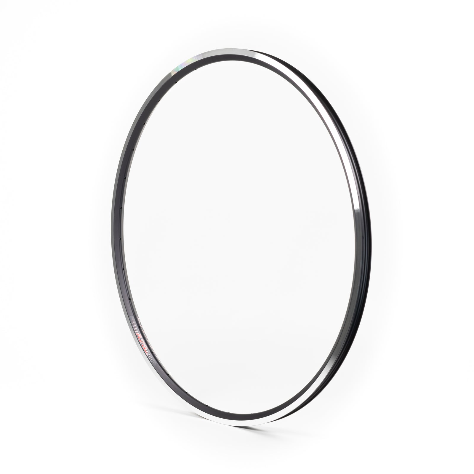 Velocity USA A23 OC Black Machined Sidewall bicycle rim on a white background