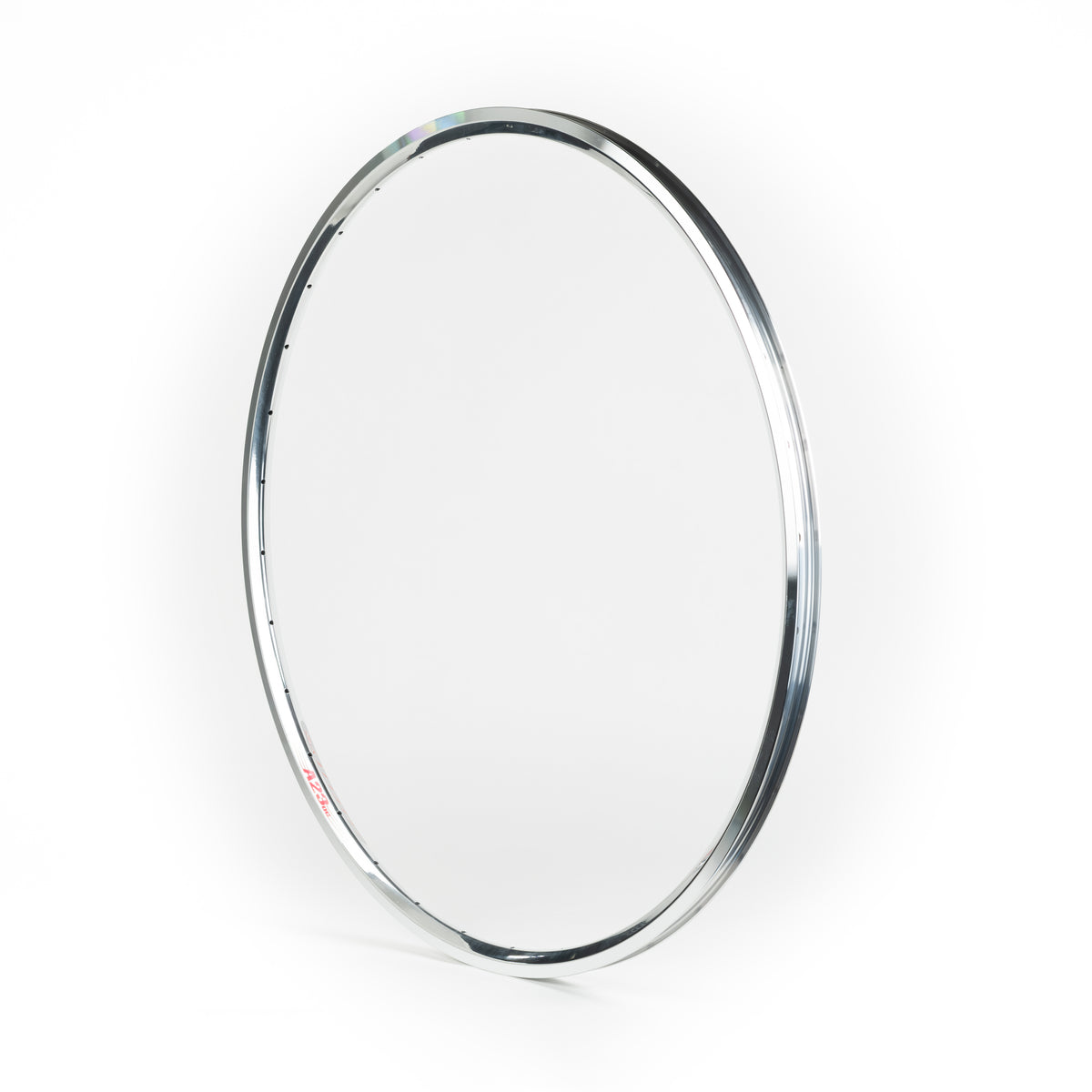 Velocity USA A23 OC Polished Machined Sidewall bicycle rim on a white background