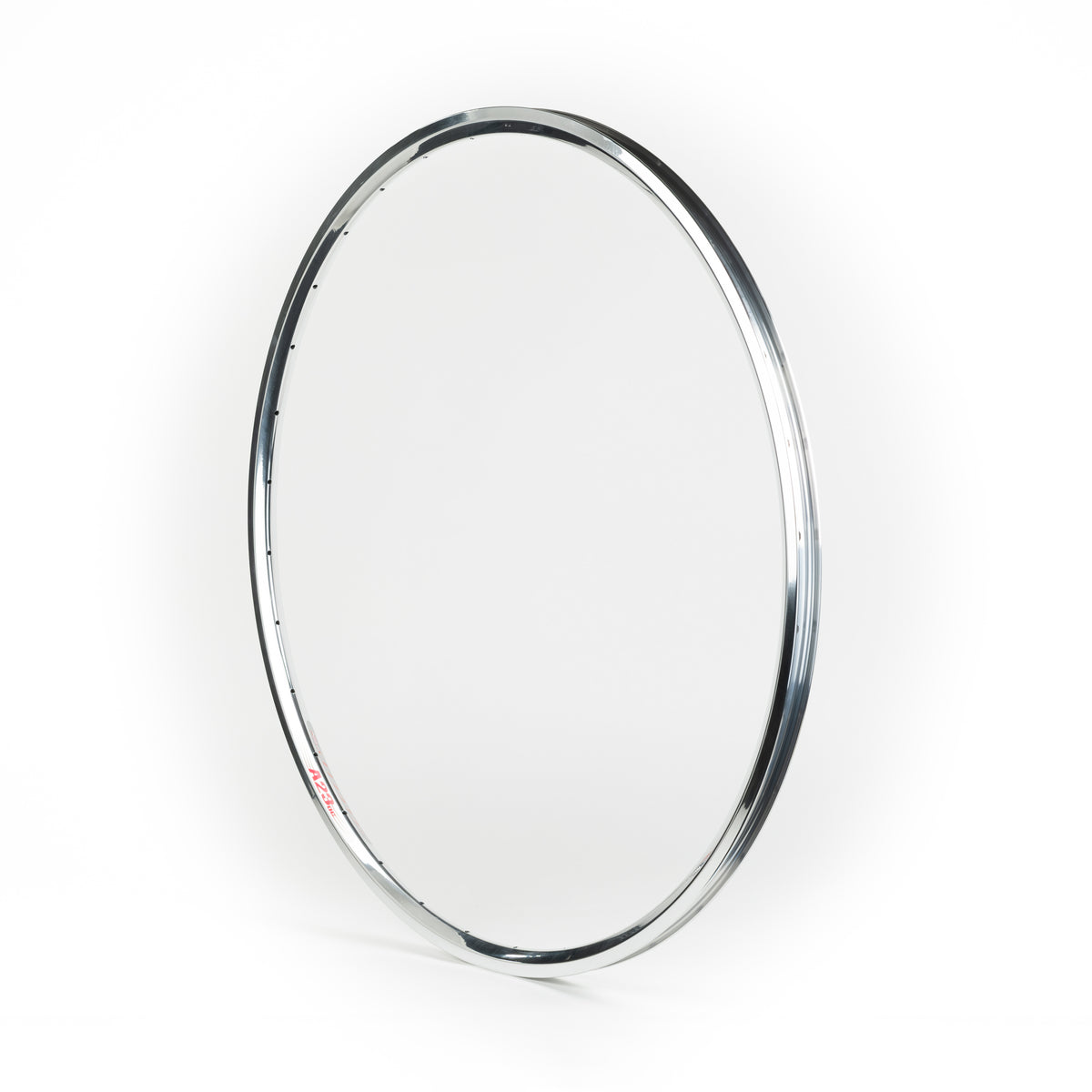 Velocity USA A23 OC Polished bicycle rim on a white background