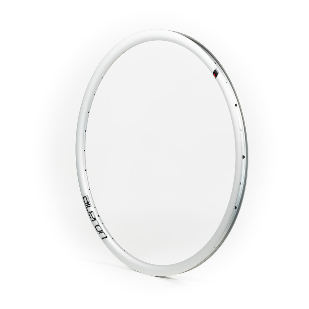 Velocity USA Aileron Silver bicycle rim on a white background