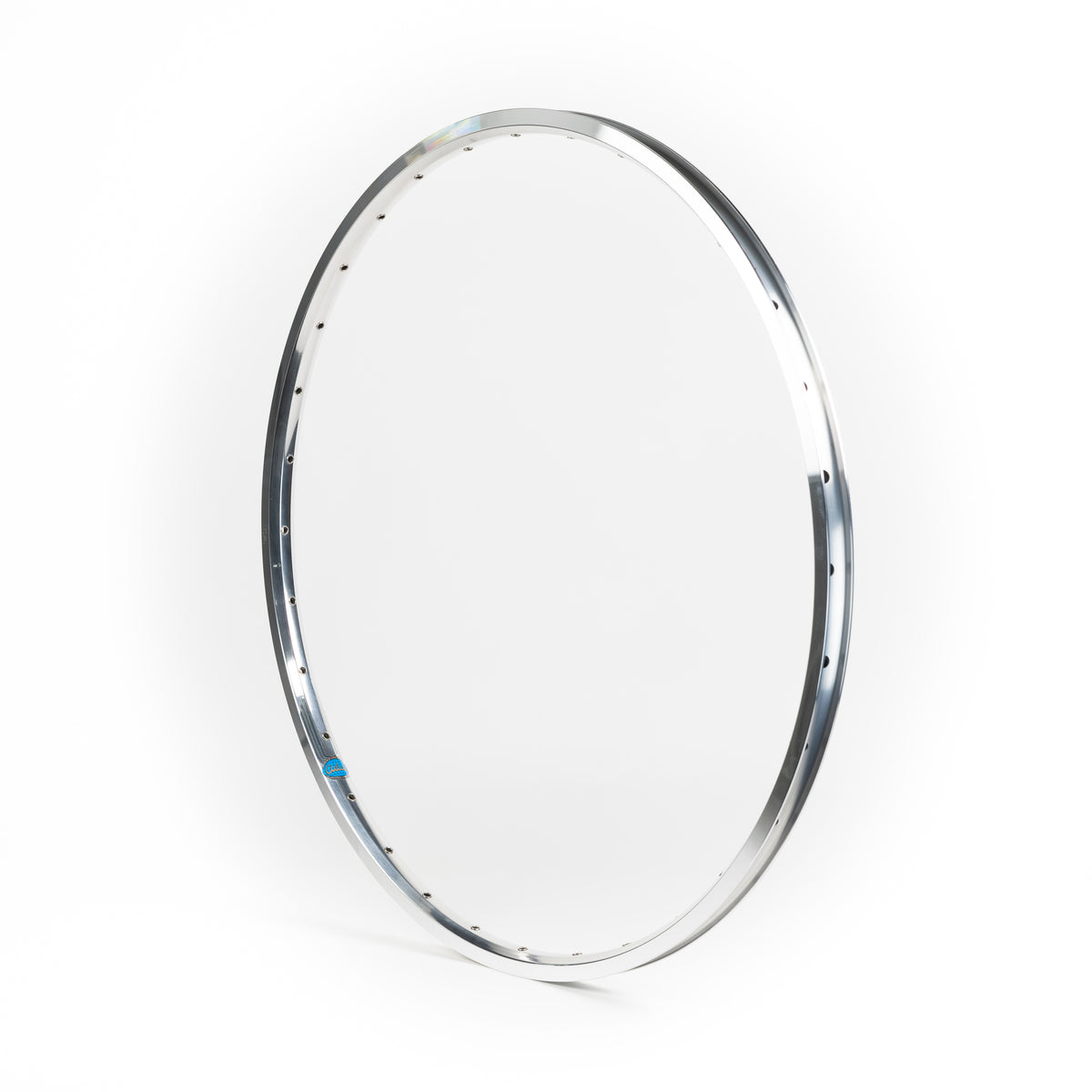Velocity USA Atlas Polished Machined Sidewall bicycle rim on a white background
