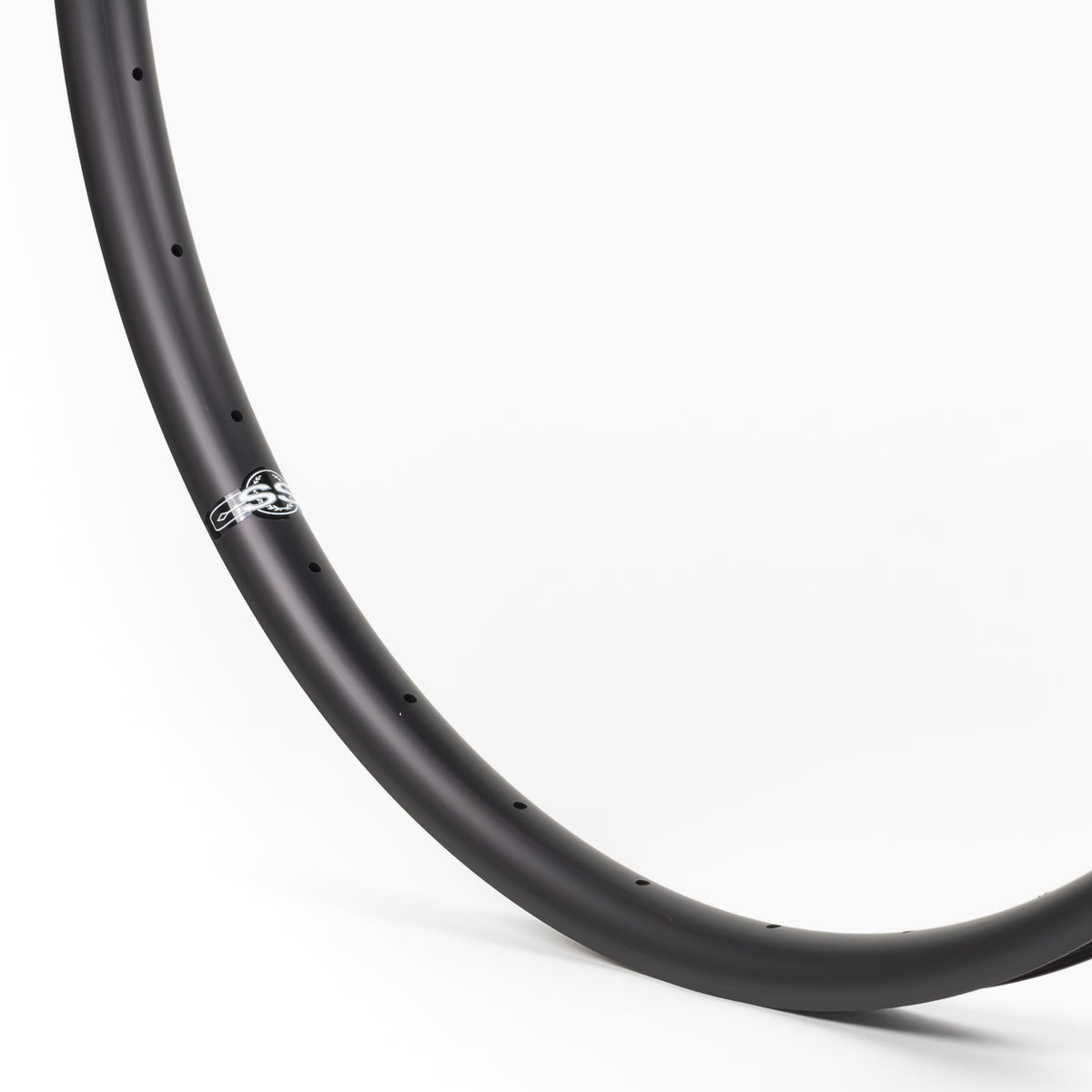 Velocity USA Blunt SS Black bicycle rim, close-up shot on a white background