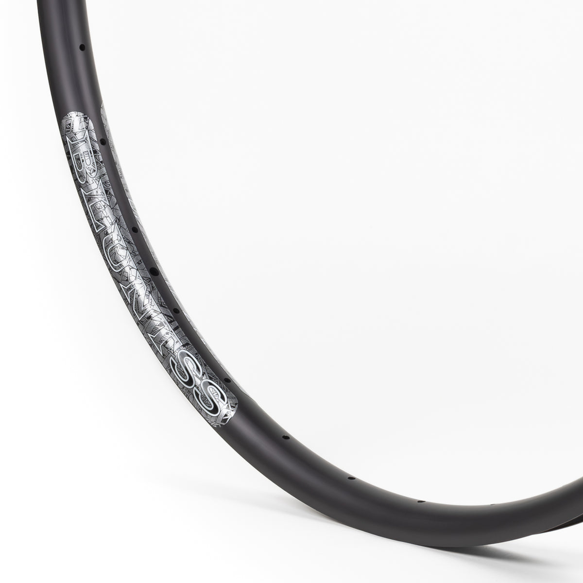 Velocity USA Blunt SS Black bicycle rim, close-up shot on a white background