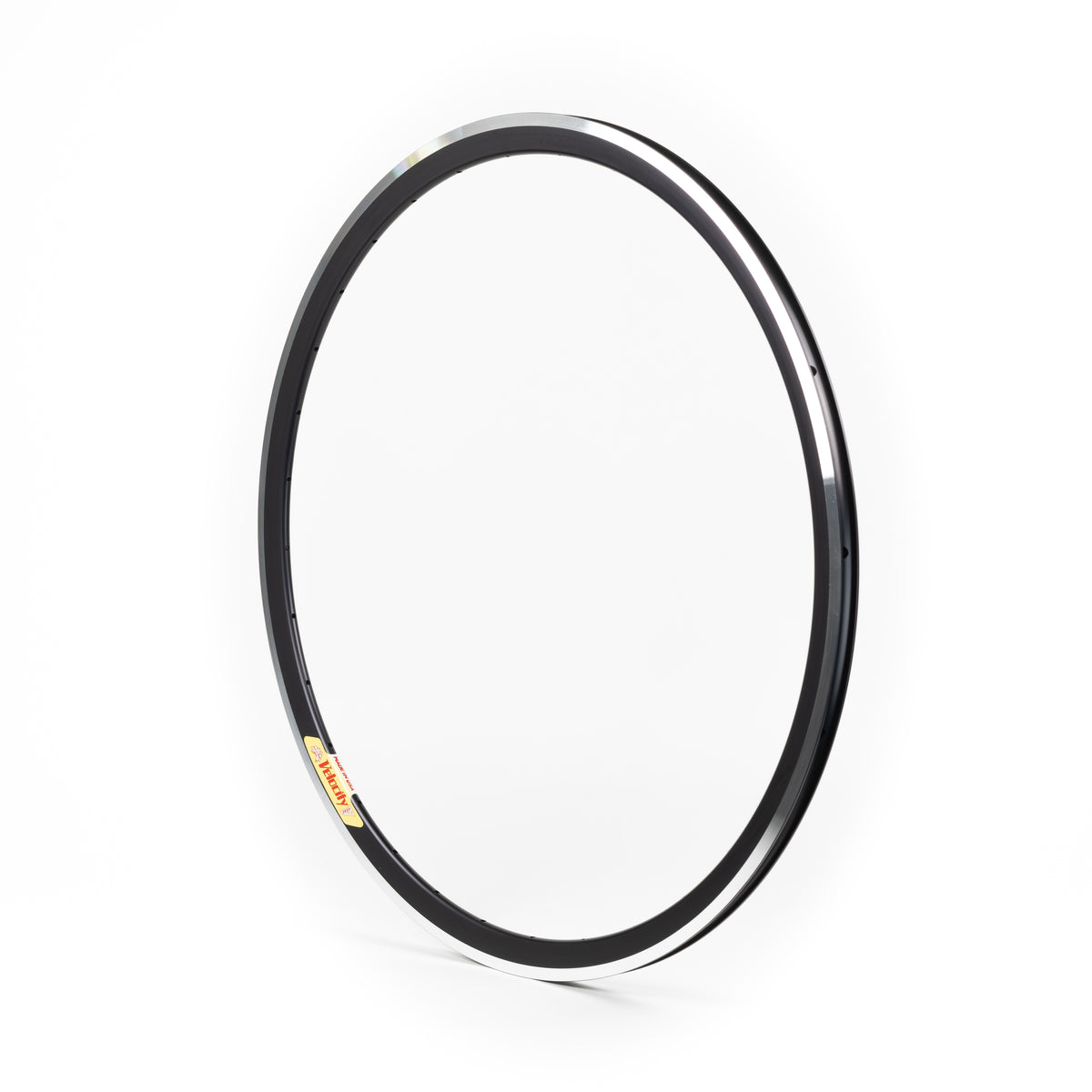 Velocity USA Deep V Black Machined Sidewall bicycle rim on a white background