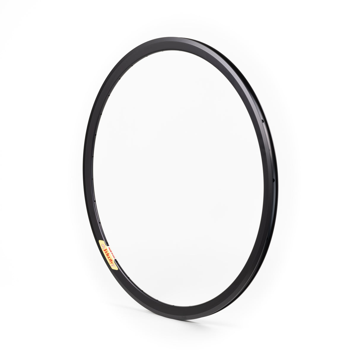 Velocity USA Deep V Black bicycle rim on a white background