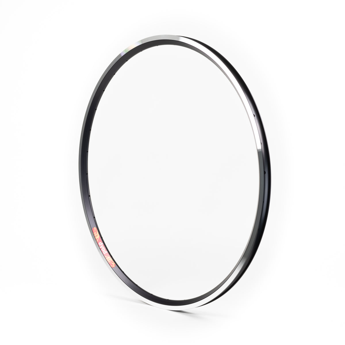 Velocity USA Dyad Black Machined Sidewall bicycle rim on a white background