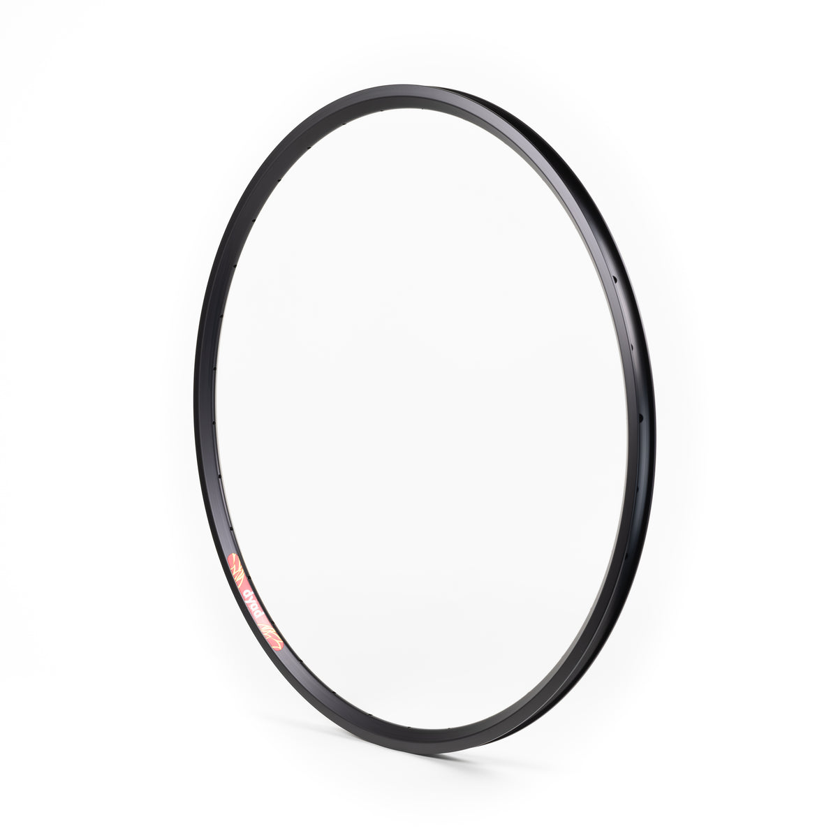 Velocity USA Dyad Black bicycle rim on a white background