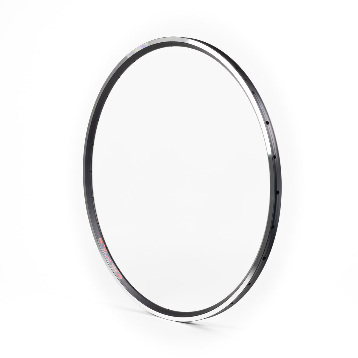 Velocity USA Major Tom Black Machined Sidewall bicycle rim on a white background