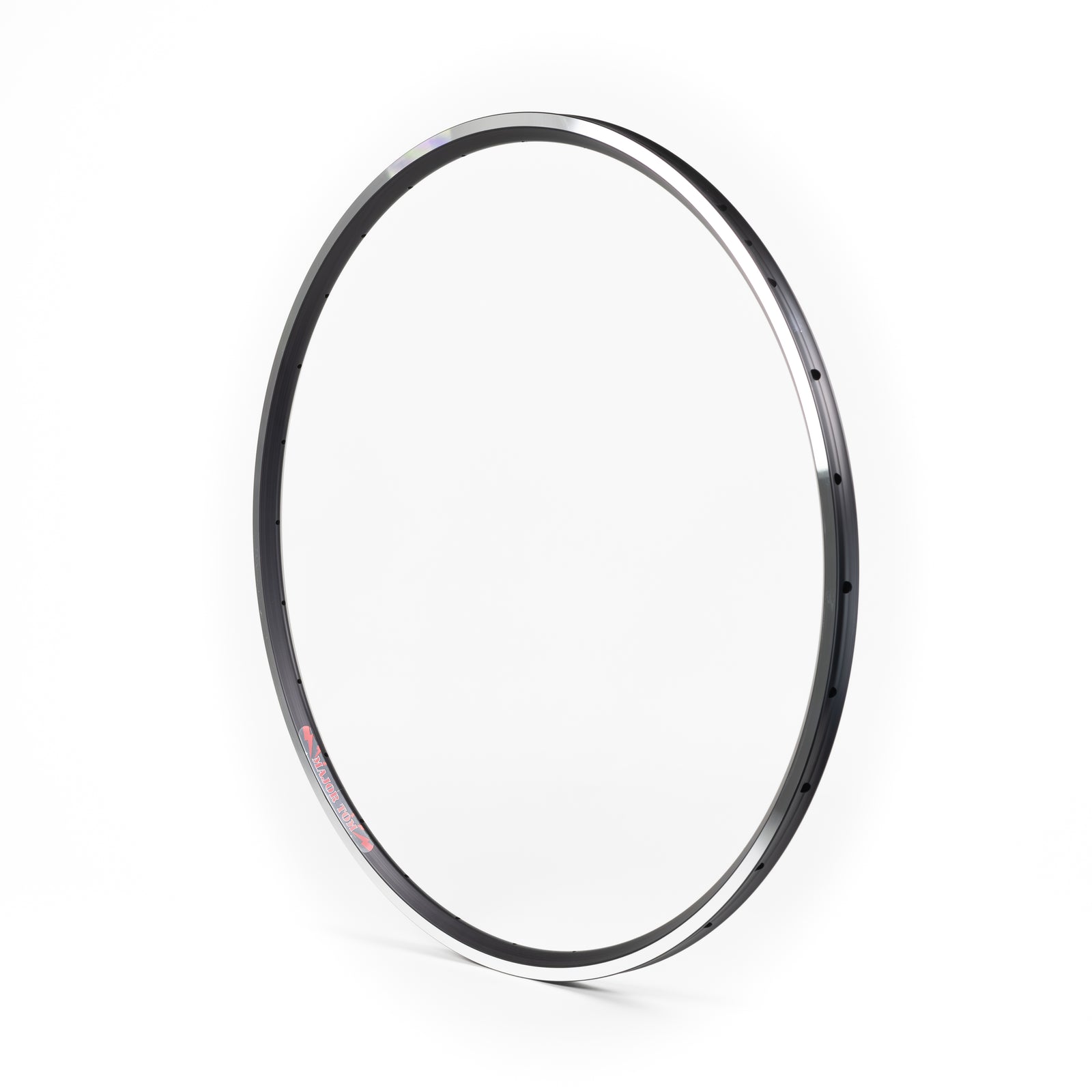 Velocity USA Major Tom Black Machined Sidewall bicycle rim on a white background