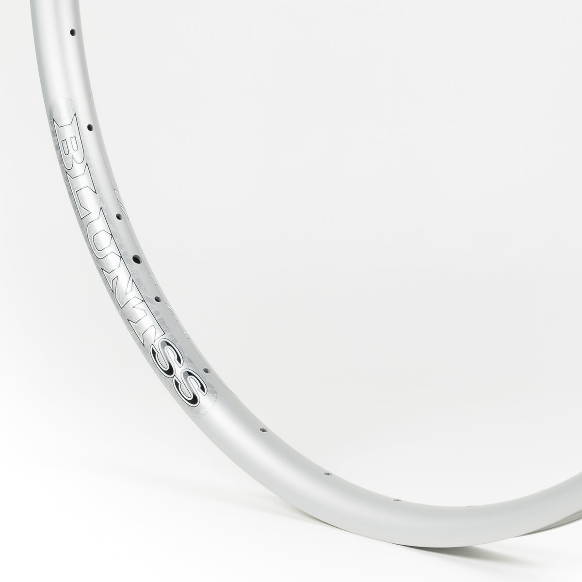 Velocity USA Blunt SS Silver bicycle rim, close-up shot on a white background