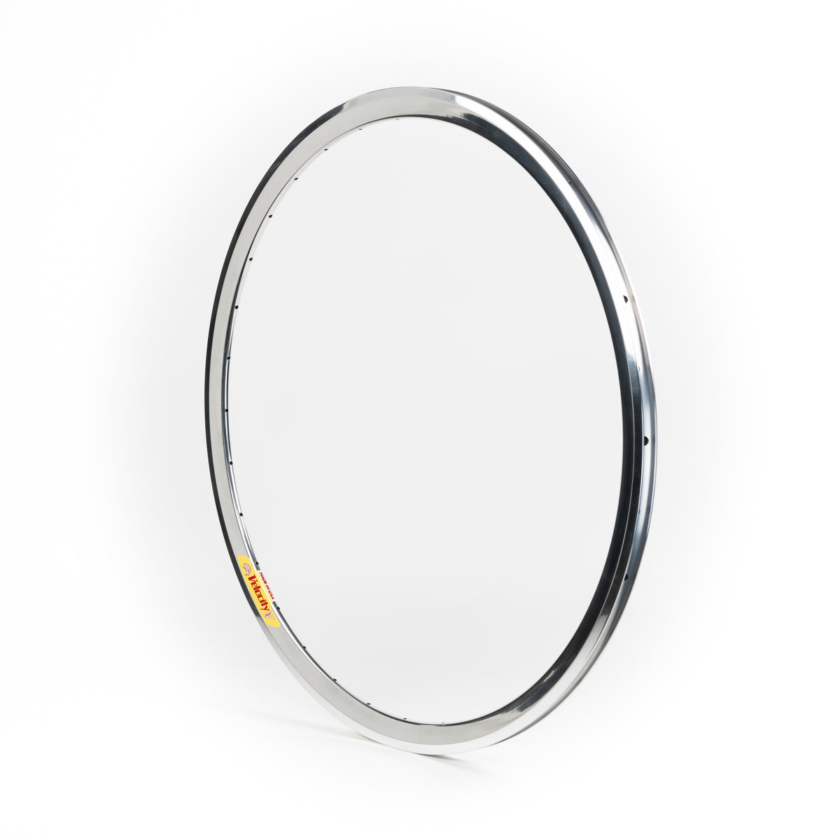 Velocity USA Deep V Polished bicycle rim on a white background