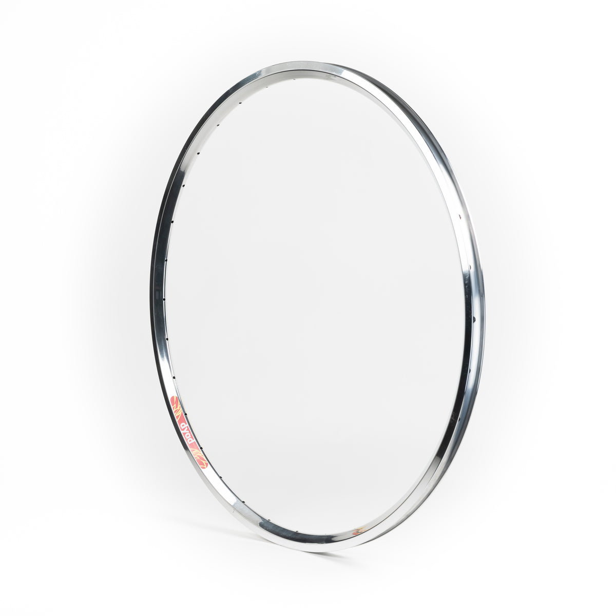 Velocity USA Dyad Polished bicycle rim on a white background