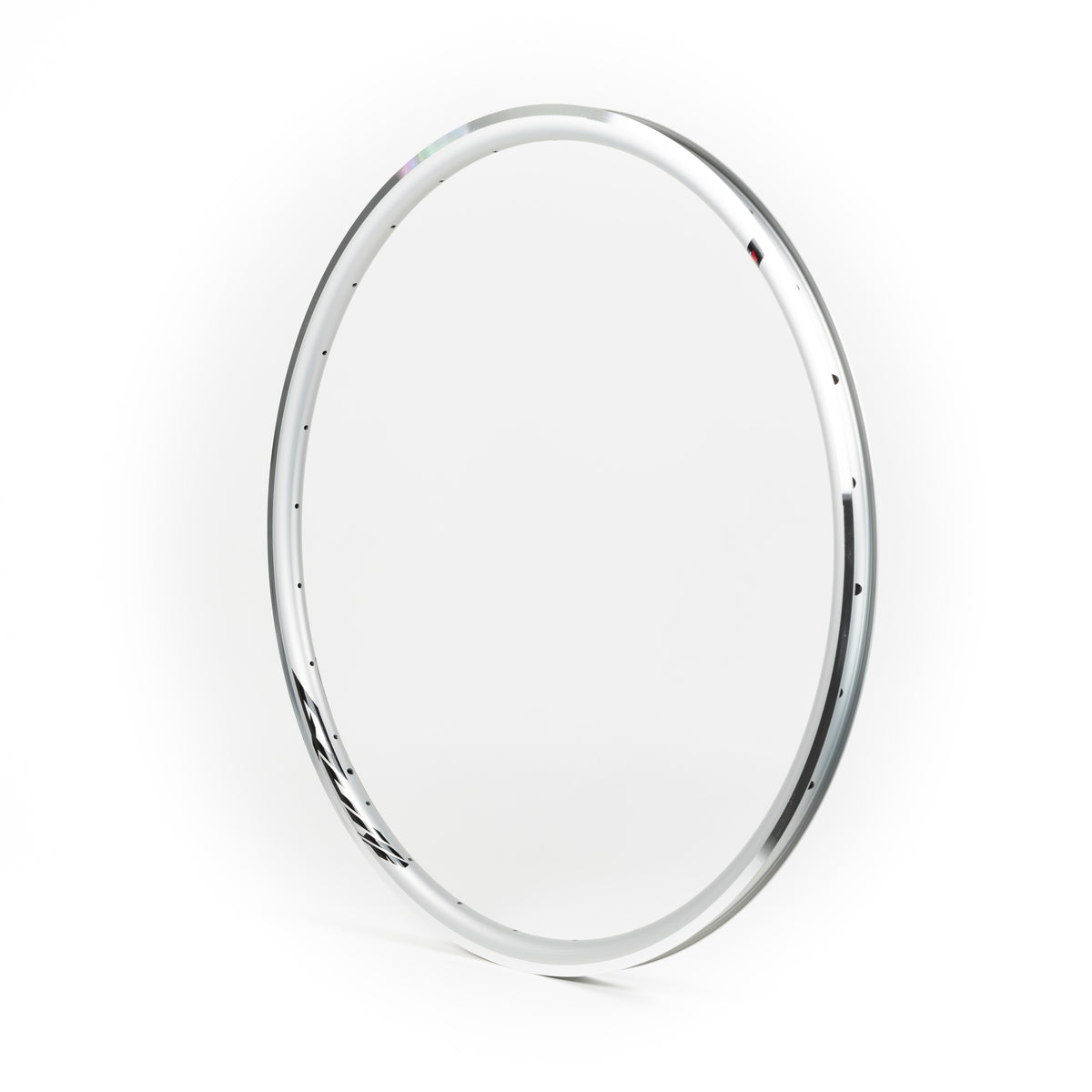 Velocity USA Quill Silver Machined Sidewall bicycle rim on a white background